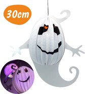 Halloween Decoratie - Spook / Geest – Halloween Versiering – Horror Honeycomb – Spookjes Lampion – Helloween Hangdecoratie - 30x18cm – 1 Stuk