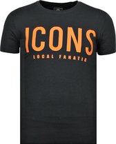 ICONS - Funny T shirt Heren - 6361N - Navy