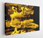 Onlinecanvas - Schilderij - Abstracte Gouden Neon Creatieve Achtergrond.- Art Horizontaal Horizontal - Multicolor - 115 X 75 Cm