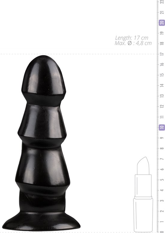 Dildo anal noir avec picots