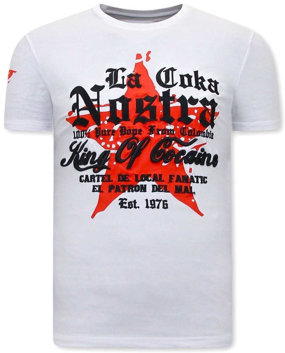 King of Cocaines T-shirt - La Coka Nostra - Wit