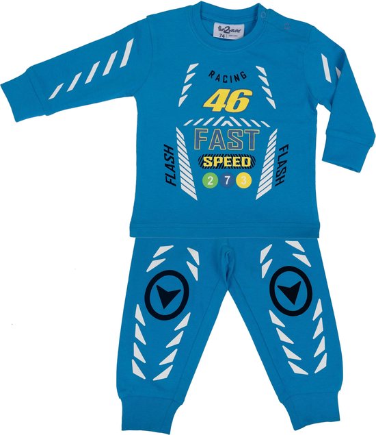 Funderwear - Pyama - Blauw - Racing = Maat 62 - Jongen