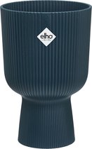 Elho Vibes Fold Coupe 14 - Bloempot voor Binnen - 100% Gerecycled Plastic - Ø 13.9 x H 21.0 cm - Diepblauw