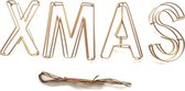 Metalen Draadletters - Hangletters - XMAS - Letters - Goud - Industrieel - Decoratie - Kerst