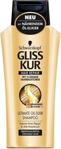 Gliss Kur Ultimate Oil Elixir voor Overbelast en Stug Haar - 3 x Shampoo 250 ml + 3 x Haarmasker 200 ml