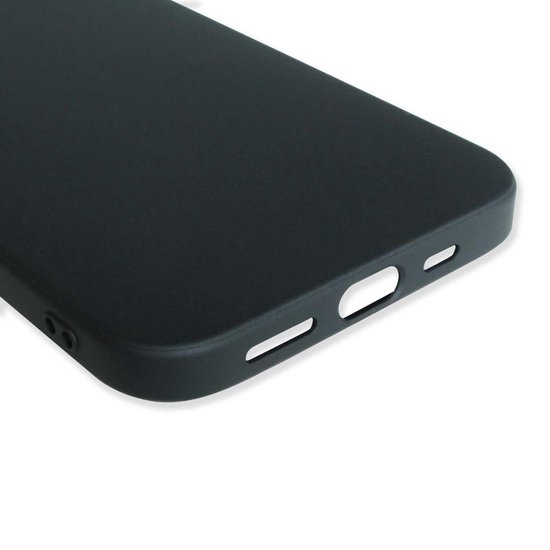 Coque iPhone 13 - Protecteur d'écran iPhone 13 - Siliconen - Coque iPhone 13 Zwart + Tempered Glass