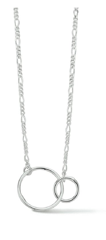 Beau collier en argent avec des cercles