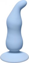 Lola Toys - First Time - Waved Anal Plug - Licht gebogen Buttplug met zuignap - Anaalplug - Prostaat Stimulatie - P-Spot - 100% Fluweel zacht siliconen - Unisex - 11cm x 3,1cm - Bl
