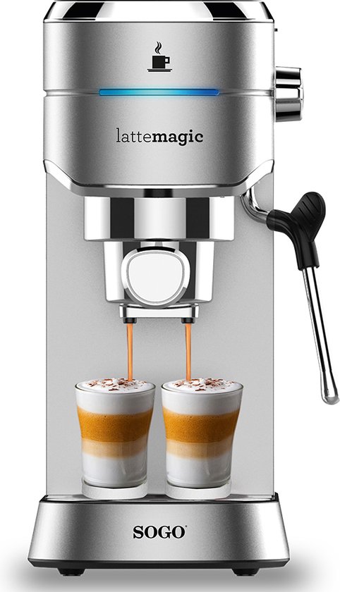 Sogo - 7600 - Machine à expresso LatteMagic - 15 bar - Espresso, Cappuccino  ou Latte