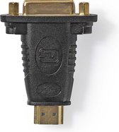 Nedis HDMI™-Adapter | HDMI™ Connector | DVI-D 24+1-Pins Female | Verguld | Recht | ABS | Zwart | 1 Stuks | Polybag