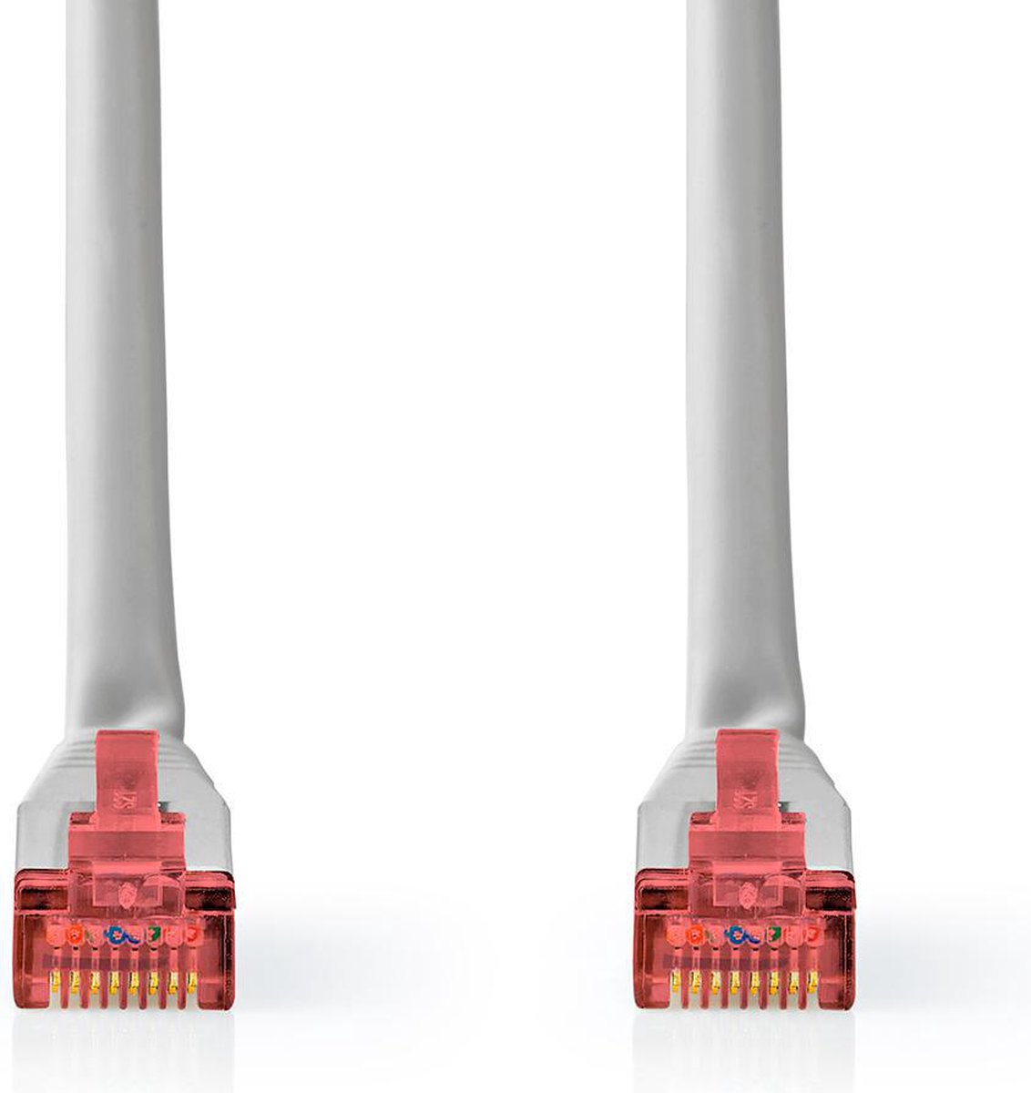 Nedis CAT6 Netwerkkabel - RJ45 Male - RJ45 Male - S/FTP - 2.00 m - Rond - PVC - Grijs - Label