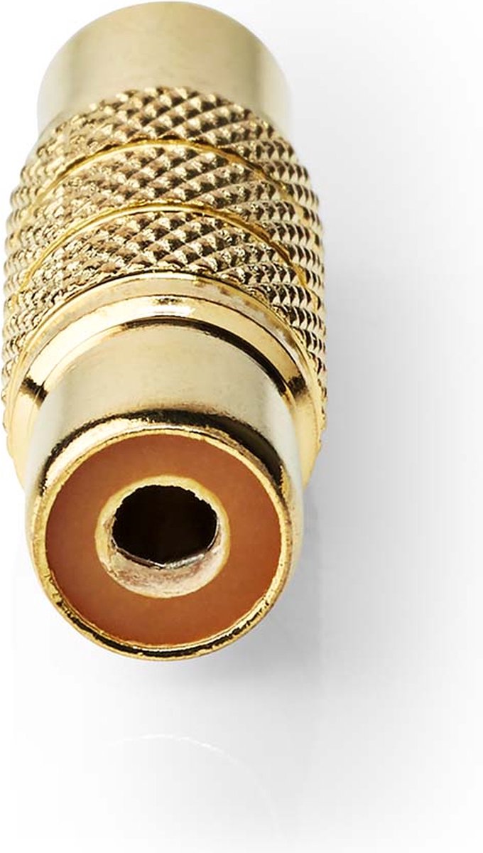 Nedis Mono-Audioadapter | RCA Female | RCA Female | Verguld | Recht | Metaal | Metaal | 1 Stuks | Doos