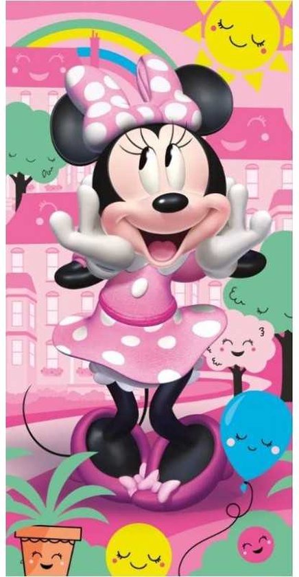 Serviette Minnie Mouse - 100% coton - Serviette de plage Minnie Mouse - 140  x 70 cm. | bol.com