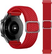 Gevlochten watch bandje - 22mm - Rood - Geschikt voor Samsung Galaxy Watch