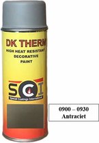 DK Therm Hittebestendige Verf Serie 900 - Spuitbus 400 ml - Bestendig tot 900°C - 930 Antraciet