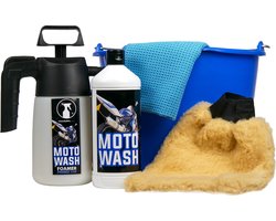 MotoWash Bucketset - MotorShampoo - Diepe glanslaag - Motorfietsreiniger - bevat een ontvettende werking en droogt streeploos op