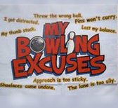 Bowling Bowlinghanddoekje, Fun Towel,  'Excuses'