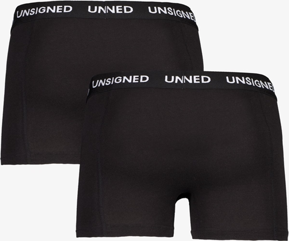 Unsigned heren boxershorts 2-pack - Zwart - Maat XXL | bol.com