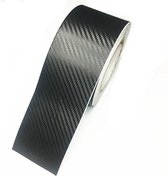 10cm/5m carbon fiber plakroll Koolstofvezel Auto Sticker Diy Plakken Protector Strip Auto Instaplijsten Zijspiegel Anti Scratch tape Waterdichte Bescherm Film