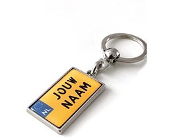 TURNED Online - Kenteken met Jouw Naam/Tekst - Gepersonaliseerde Sleutelhanger