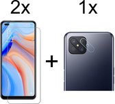 Beschermglas Oppo Reno 4Z 5G Screenprotector 2 stuks - Oppo Reno 4Z 5G Screen Protector Camera - 1 stuk