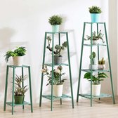 3 lagen eenvoud metalen standaard - voor planten - type landing - licht extravagant - plank met meerdere verdiepingen - bloempotframe voor binnen - bloemstandaard - groen