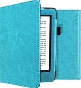 Hoesje geschikt voor Kobo Nia - iMoshion Vegan Leather Bookcase -Lichtblauw