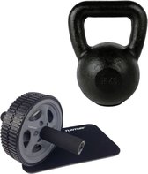 Tunturi - Fitness Set - Trainingswiel - Kettlebell 16 kg