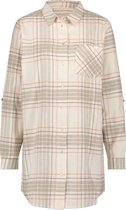 Hunkemöller Dames Nachtmode Nachthemd boyfriend Check  - Beige - maat 2XL