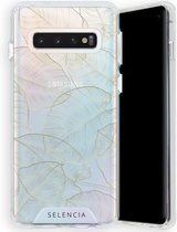 Selencia Zarya Fashion Extra Beschermende Backcover Samsung Galaxy S10 hoesje - Gold Botanic