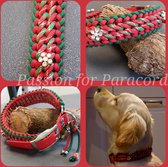 hondenhalsband Paracord Kerst dierenbenodigheden. halsband met exclusieve schuifkralen