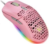 Delux M700 A725 - Honeycomb - roze Gaming muis - bedrade muis - ventilerende muis - 72000 DPI - A725 optische sensor - Programmeerbaar - RGB - Pink gaming mouse