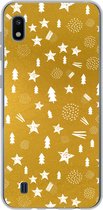 Coque Samsung Galaxy A10 - Noël - Fête - Or - Coque de téléphone en Siliconen