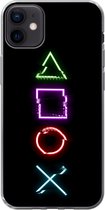 Geschikt voor iPhone 12 mini hoesje - Gaming - Controller - Neon - Siliconen Telefoonhoesje