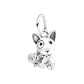 Tracelet | Zilveren bedels | Bedel Bulldog | Zilveren hond bedel | 925 Sterling Zilver | Pandora Compatible | Met 925 Zilver Certificaat | In Leuke Cadeauverpakking