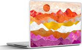 Laptop sticker - 12.3 inch - Lesbisch - Pride - Goud - 30x22cm - Laptopstickers - Laptop skin - Cover