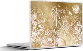 Laptop sticker - 14 inch - Jungle Decoratie - Kinderen - Goud