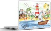 Laptop sticker - 15.6 inch - Kinderen - Strand - Olifant