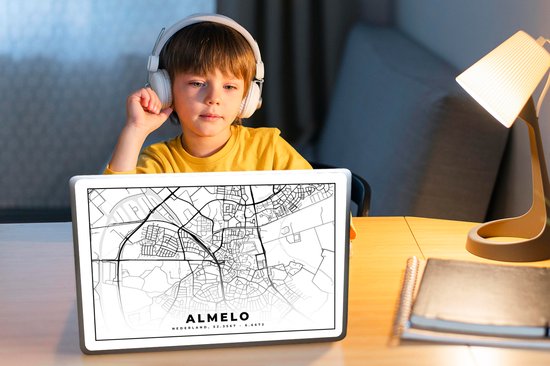 Laptop sticker - 13.3 inch - Kaart - Almelo - Nederland - 31x22,5cm - Laptopstickers - Laptop skin - Cover