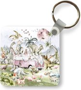 Sleutelhanger - Dino - Volkswagen Bus - Kinderen - Plastic - Sinterklaas Cadeautje - Kerst Cadeau - Schoencadeautjes - Uitdeelcadeautjes