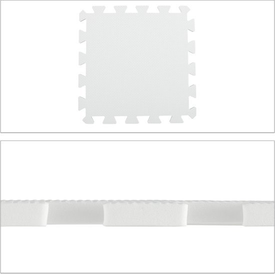 VirtuFit Fitness Puzzelmat - 12-delige Vloermat - 240 x 180 cm - Zwart