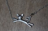 GoedeDoelen.Shop | Ketting Jumping Cat | Katten Ketting | Poezen Ketting | Ketting Met Kat | Ketting Met Poes | Dierenwelzijn | Cadeau | Wellness-House