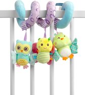 Baby Boxspiraal - Baby Spiraal Dieren - Speelgoed voor Box, Kinderwagen en Kinderzitje uil