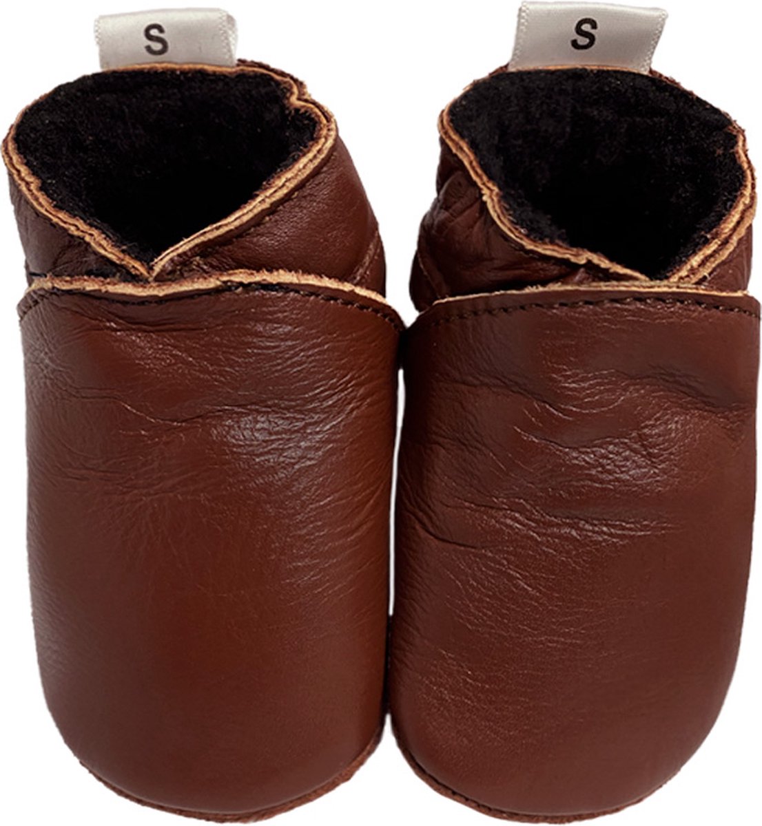 BabySteps winterslofjes Effen Kastanje Bruin maat 16/17