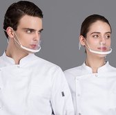 Face shield gelaatsscherm transparant mondmasker veiligheidsmasker