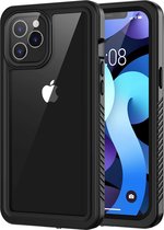 Hoesje Waterdicht voor Apple iPhone 12 Pro - iPhone 12 Pro Siliconen Shock Proof Hoesje Case met Versterkte rand - Compatibel met iPhone 12 Pro Screenprotector - Doorzichtig Gel TP