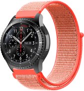 Nylon watch bandje - 22mm - Oranje - Geschikt voor Samsung Galaxy Watch