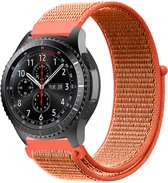 Nylon watch bandje - 22mm - Oranje - Geschikt voor Samsung Galaxy Watch