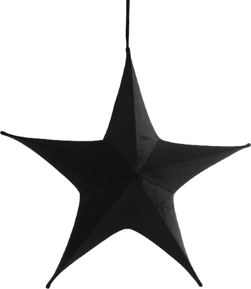 Non-branded Kersthanger Ster Maria 65 Cm Fluweel Zwart