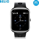 BELIO© - 4G - GPS Horloge Tracker kind - Smartwatch - Eigen Nederlandse APP - SOS Bellen - Videobellen - met Wifi - Waterdicht IP67 - Kinderhorloge - ProKids FA66 - Kleur Zilver